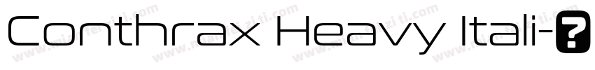 Conthrax Heavy Itali字体转换